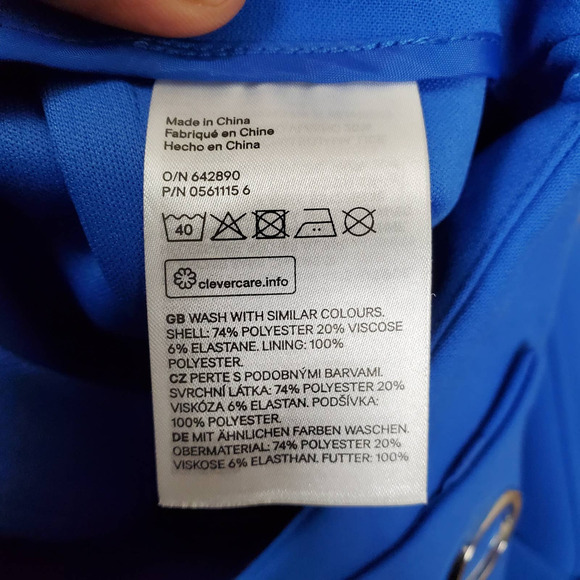 H&M Asymmetrical Wrap Mini Skirt Blue, Size 4 Y2K Flirty Vibes NWT Feminine Chic - Picture 7 of 11